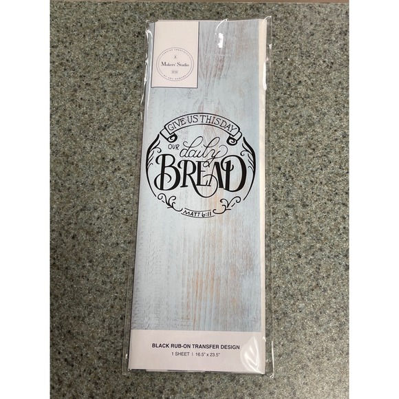 Makers‎ Studio Daily Bread Rub-On Transfer Design, Home Decor, DIY Craft - Picture 1 of 2